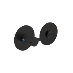 WC sluiting 5mm renovatie zelfklevend, rond plat 55x2mm RVS/mat zwart