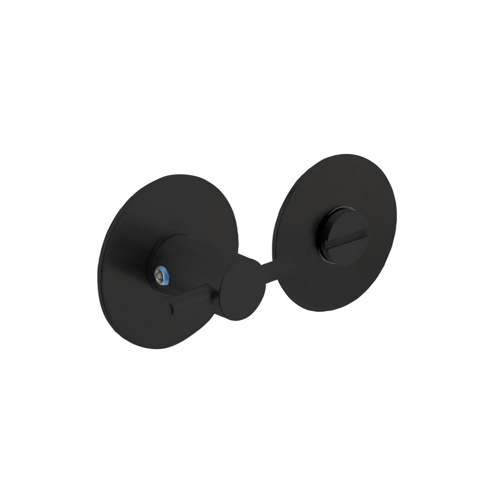 WC sluiting 5mm renovatie zelfklevend, rond plat 55x2mm RVS/mat zwart