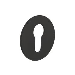 PC plaatje renovatie zelfklevend, rond plat 55x2mm RVS/mat zwart