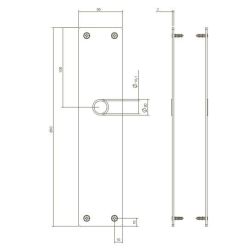 Schild renovatie rechthoekig 250 x 55mm x 2mm blind zwart
