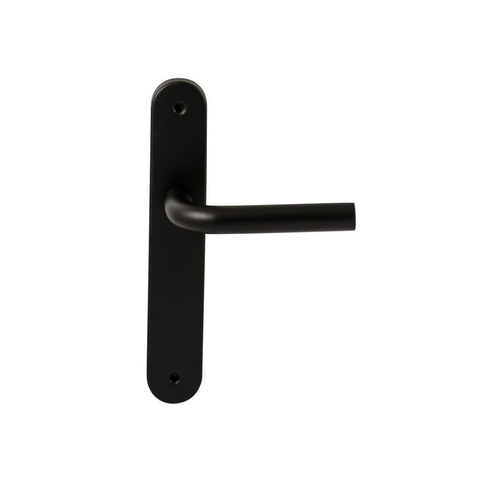 Deurkruk Oslo Zwart op ovaal langschild blind