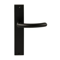 Deurkruk Helsinki Zwart op rechthoekig langschild blind