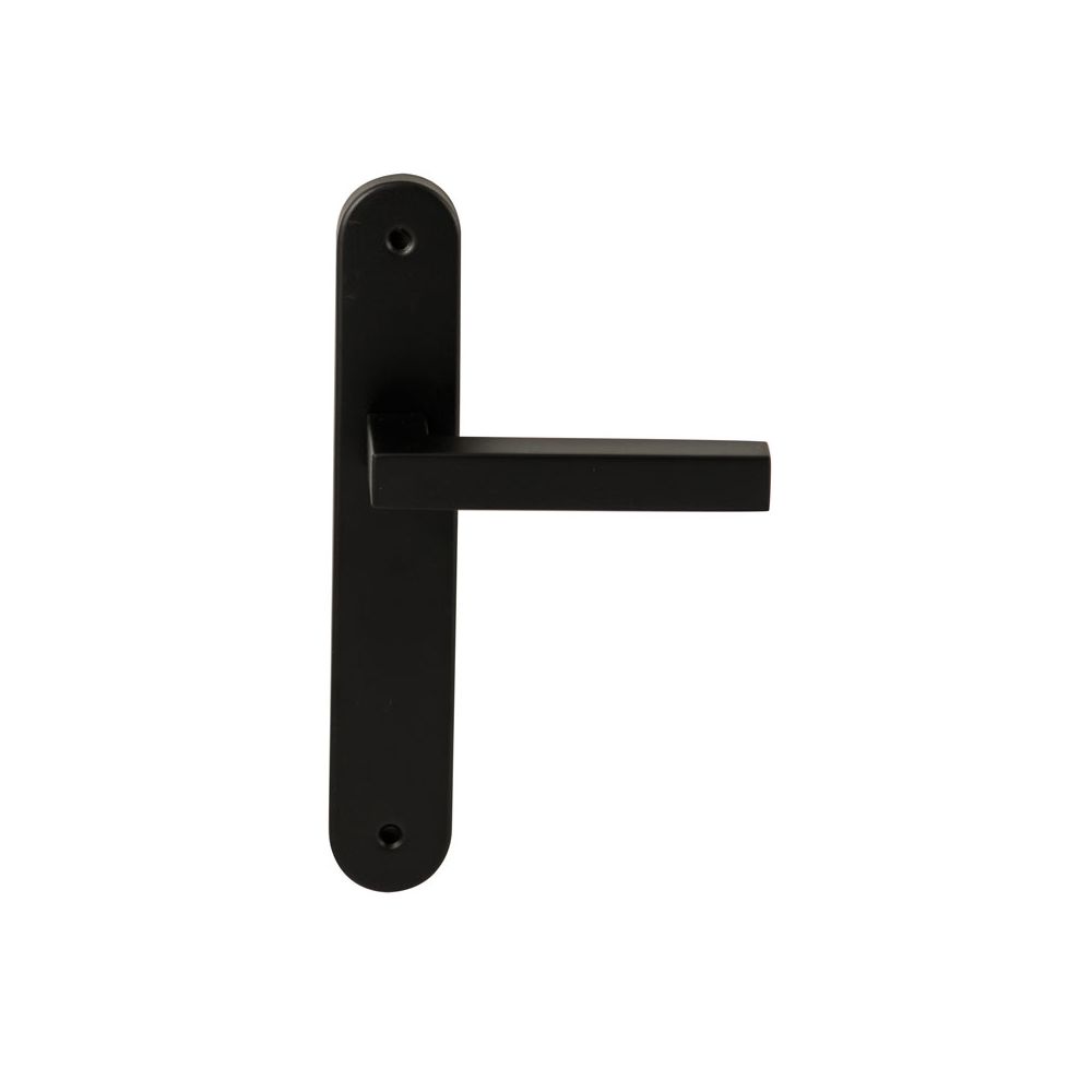 Deurkruk Geneve Zwart op ovaal langschild blind