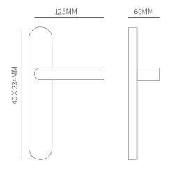 Deurkruk Phoenix Zwart op ovaal langschild profielcilinder 55mm