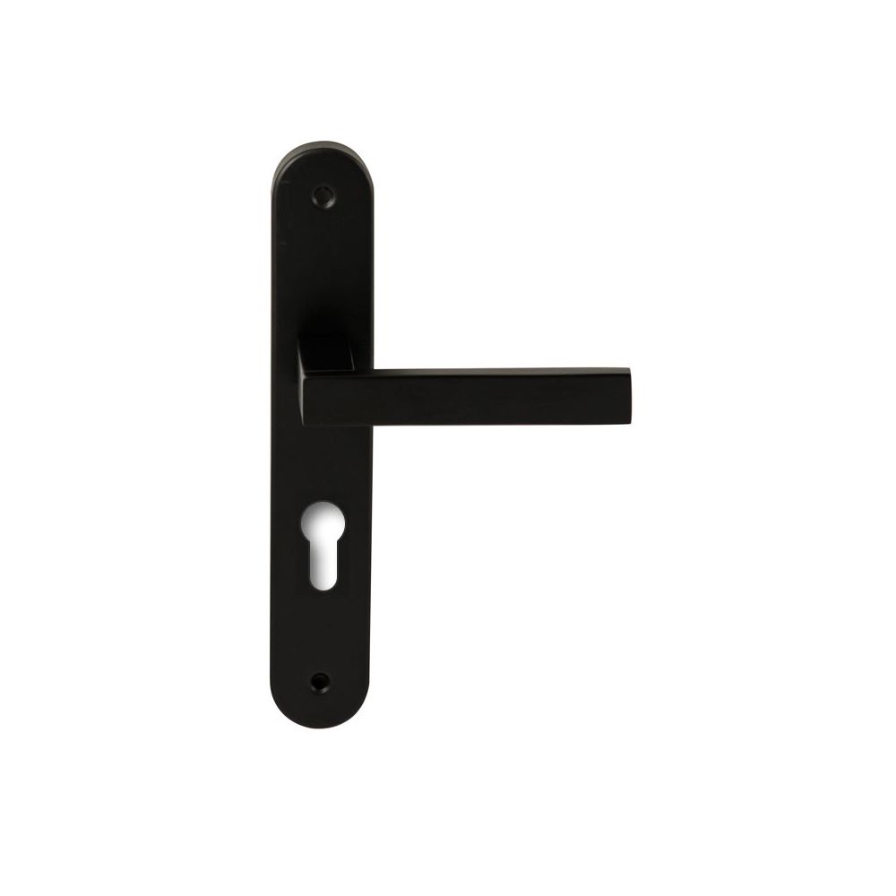 Deurkruk Phoenix Zwart op ovaal langschild profielcilinder 72mm