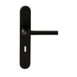 Deurkruk Samos Zwart op ovaal langschild sleutel 72mm