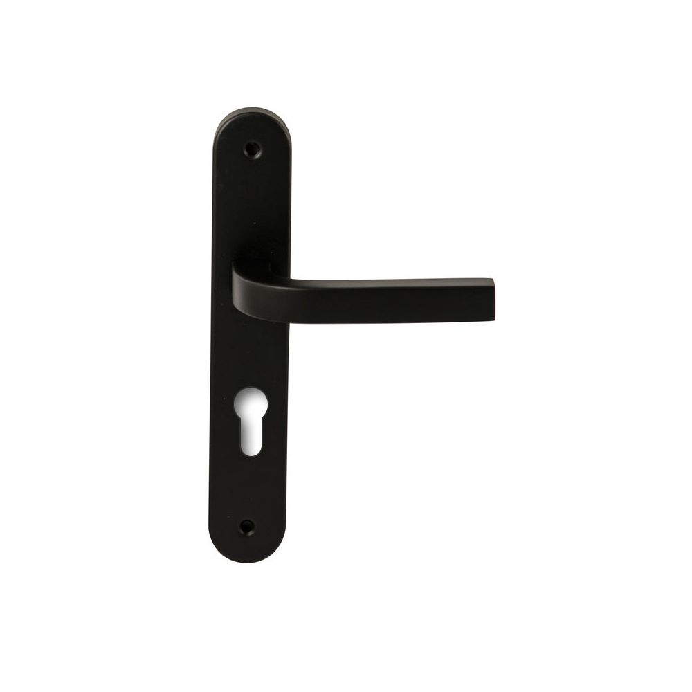 Deurkruk Osaka Zwart op ovaal langschild profielcilinder 72mm