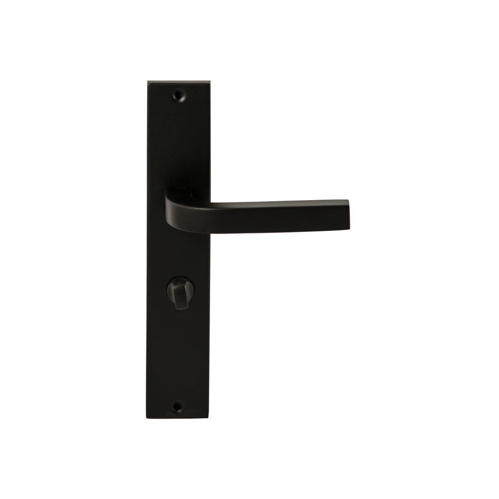 Deurkruk Osaka Zwart op rechthoekig langschild WC63mm met 8mm stift