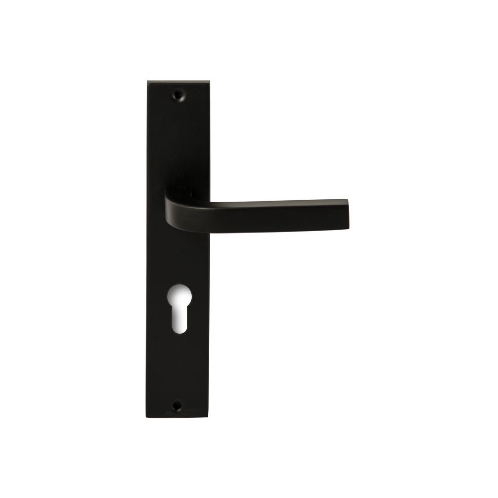 Deurkruk Osaka Zwart op rechthoekig langschild profielcilinder 72mm