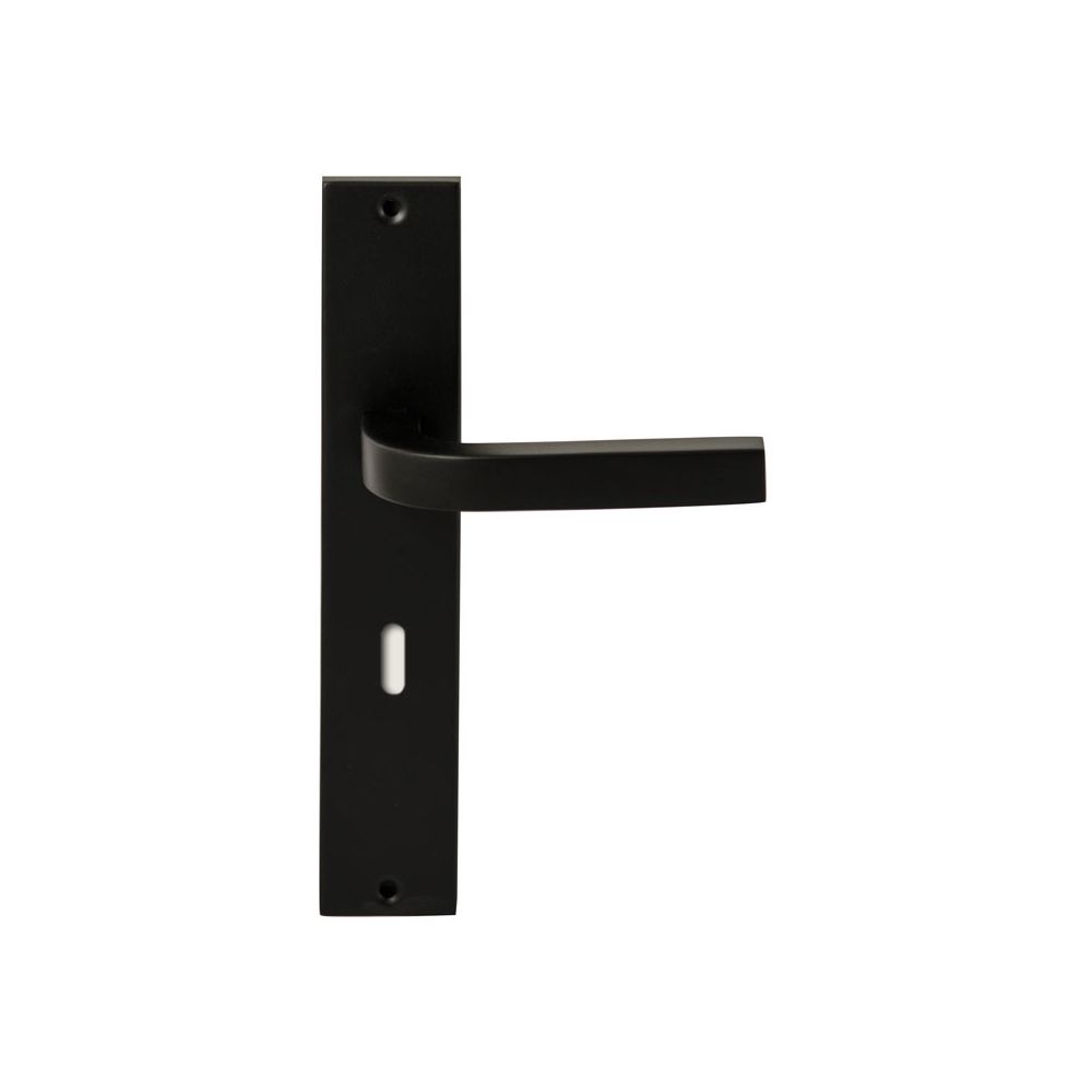 Deurkruk Osaka Zwart op rechthoekig langschild sleutel 72mm