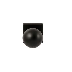 Knopkruk Sfera Zwart op vierkant rozet