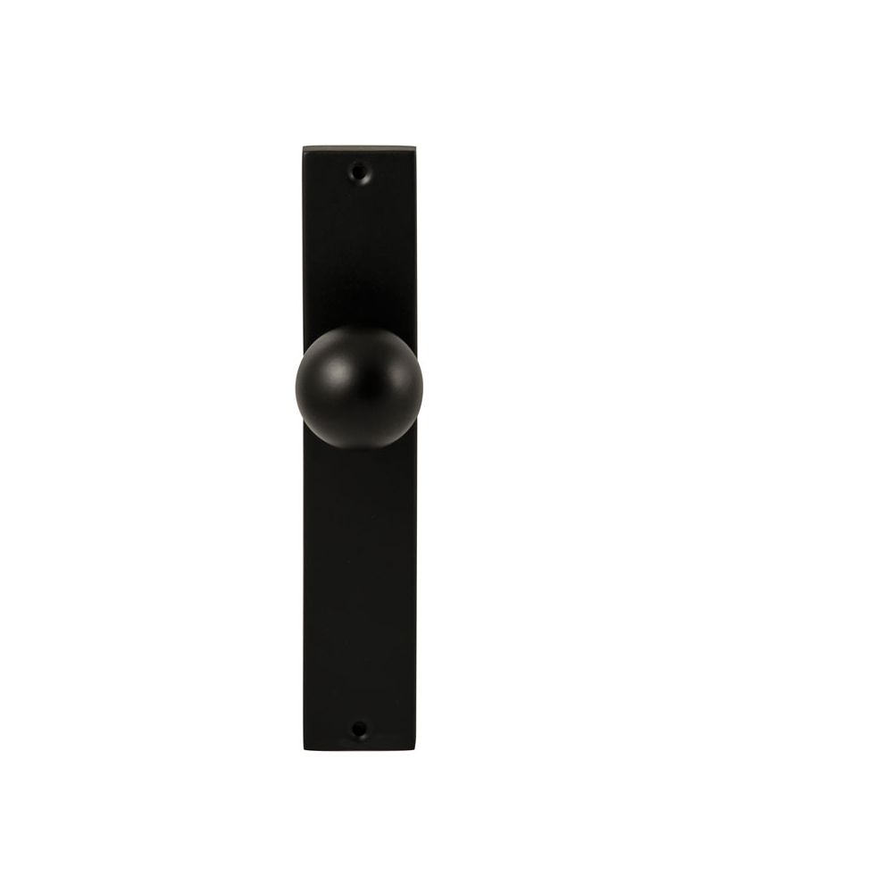 Knopkruk Sfera Zwart op rechthoekig langschild blind