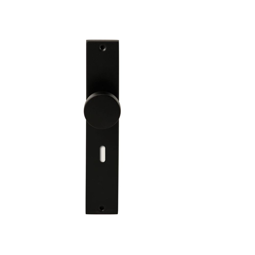 Knopkruk Piano Zwart op rechthoekig langschild sleutel 72mm