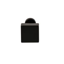 Knopkruk Quadro Zwart op ovaal rozet