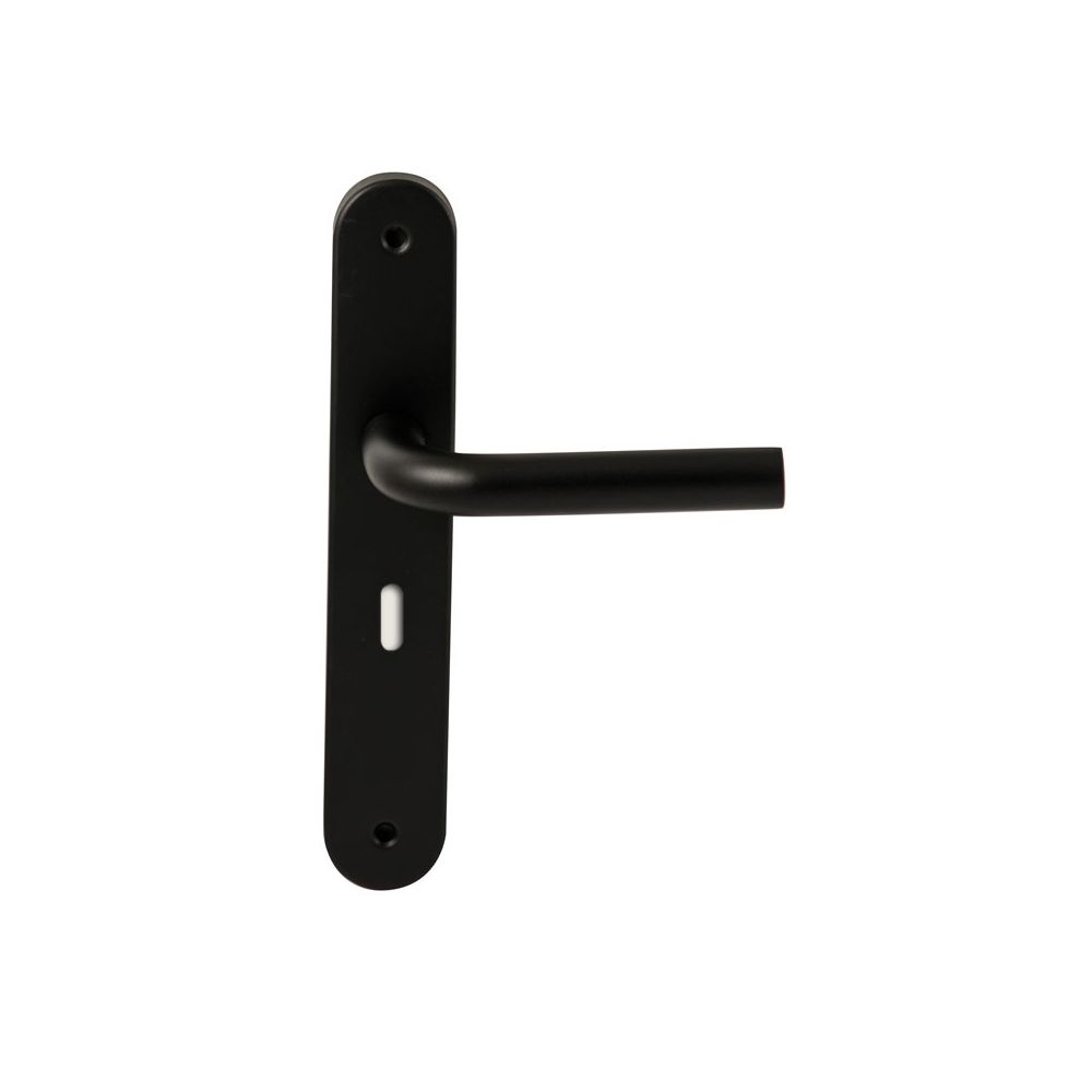 Deurkruk Oslo Zwart op ovaal langschild sleutel 56mm