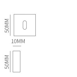 Sleutelrozet vierkant