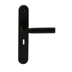 Deurkruk Ottowa Zwart op ovaal langschild sleutel 56mm