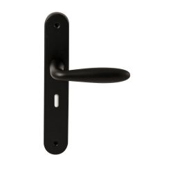 Deurkruk Istanbul Zwart op ovaal langschild sleutel 56mm