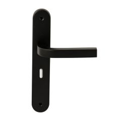 Deurkruk Osaka Zwart op ovaal langschild sleutel 56mm