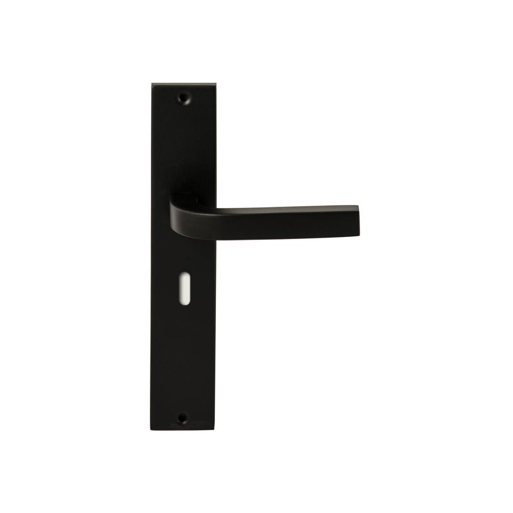 Deurkruk Osaka Zwart op rechthoekig langschild sleutel 56mm