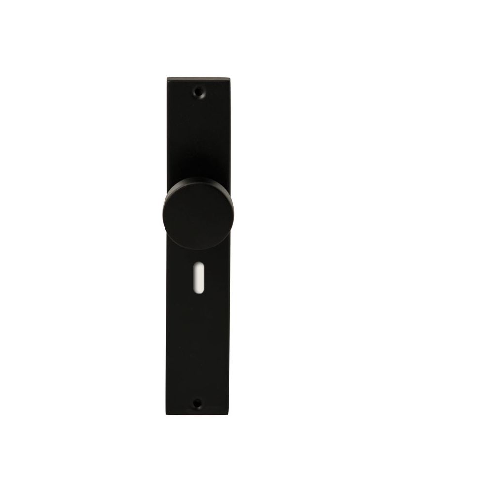 Knopkruk Piano Zwart op rechthoekig langschild sleutel 56mm