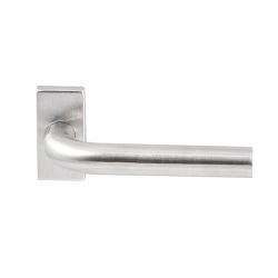 Deurkruk Oslo RVS op rechthoekig rozet