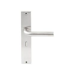 Deurkruk Oslo RVS op rechthoekig langschild sleutel 56mm