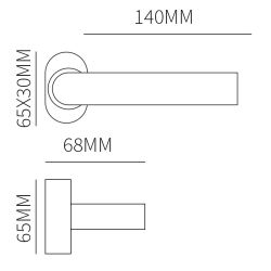Deurkruk Stockholm RVS op ovaal rozet