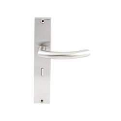 Deurkruk Helsinki RVS op rechthoekig langschild sleutel 56mm