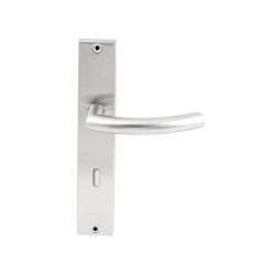 Deurkruk Helsinki RVS op rechthoekig langschild sleutel 72mm