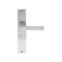 Deurkruk Phoenix RVS op rechthoekig langschild sleutel 56mm