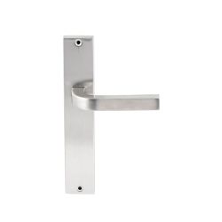 Deurkruk Osaka RVS op rechthoekig langschild blind