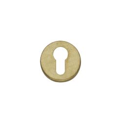 Rozet profielcilindergat rond messing getrommeld