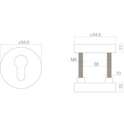 Veiligheidsrozet rond SKG3 messing getrommeld