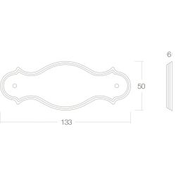 Naamplaat messing gelakt 6 mm