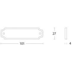 Naamplaat messing gelakt 4 mm