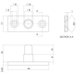 Stelpen messing gelakt
