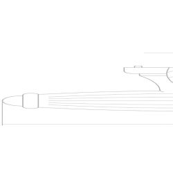 Meubelknop gerild 72 mm oud grijs
