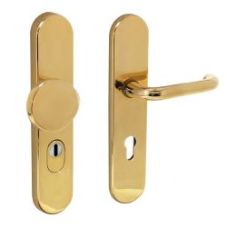 SKG3 Veiligheid-schilden greep/kruk PC 72mm met kerntrek beveiliging messing ongelakt