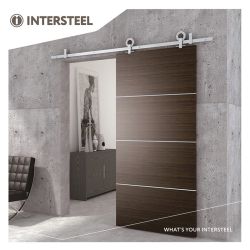 Schuifdeursysteem Modern Top - RVS geborsteld