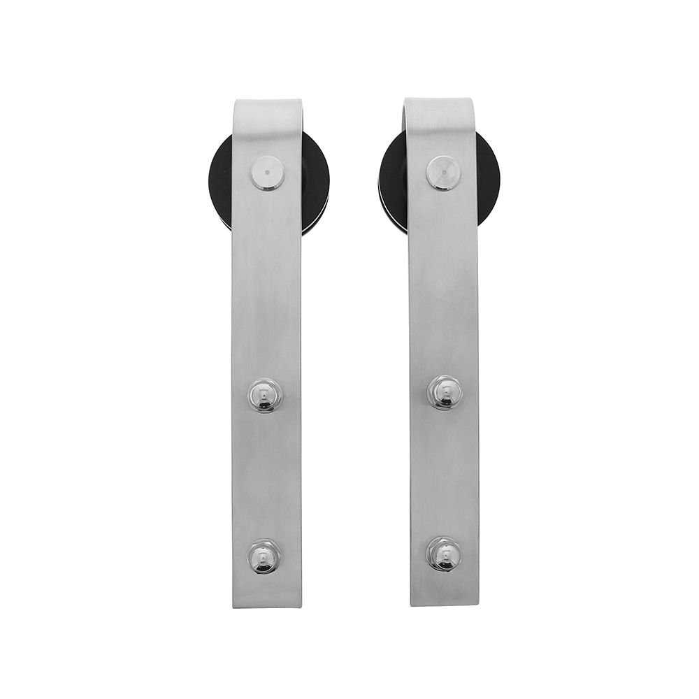 Set van 2 rollers tbv schuifdeursysteem - RVS geborsteld