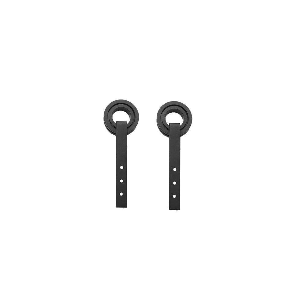 Set van 2 hangrollen Modern 25,5cm mat zwart