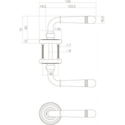 Intersteel Deurkruk Helena op rozet met 7mm nokken - chroom