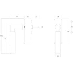 Raamkruk Baustil afsluitbaar chroom