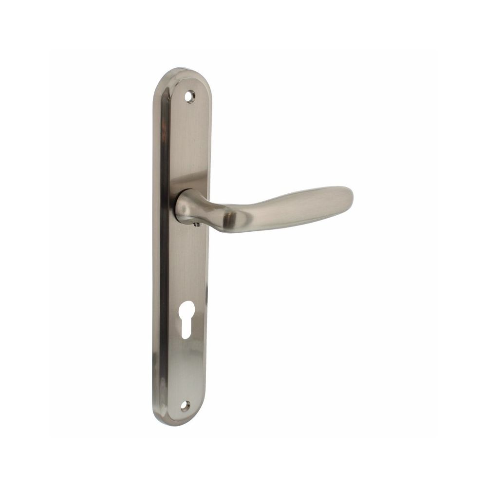 Deurkruk Bjorn schild profielcilinder nikkel mat 72 mm