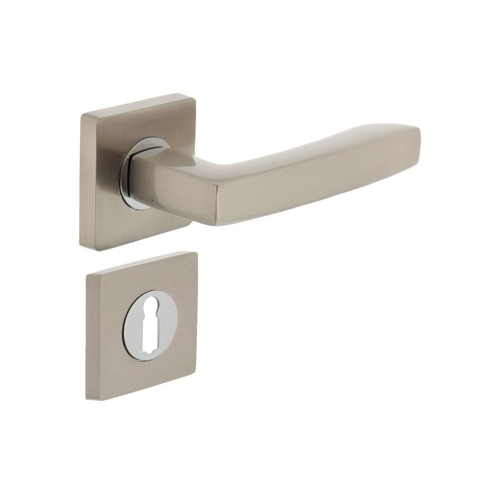 Deurkruk Dean rozet met sleutelgat nikkel mat