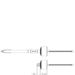 Deurkruk Emily rozet met sluiting nikkel mat  