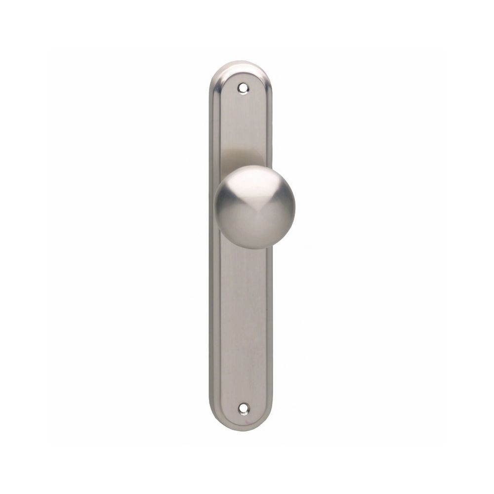 Knop blind schild nikkel mat