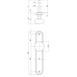 Knop blind schild nikkel mat