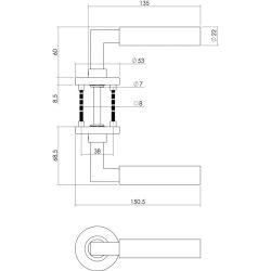 Deurkruk Bau-Stil rond rozet profielcilindergat